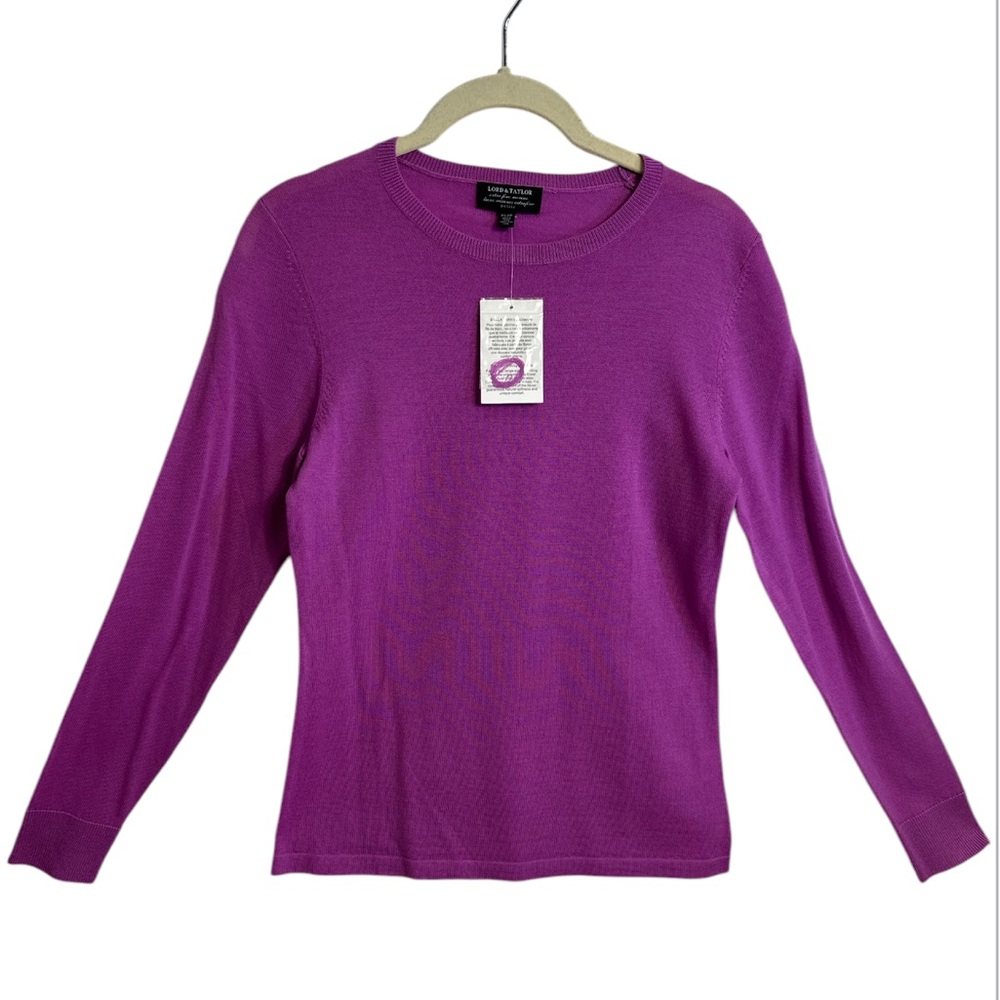 LORD & TAYLOR Merino Wool Sweater, Size PETITE SMALL